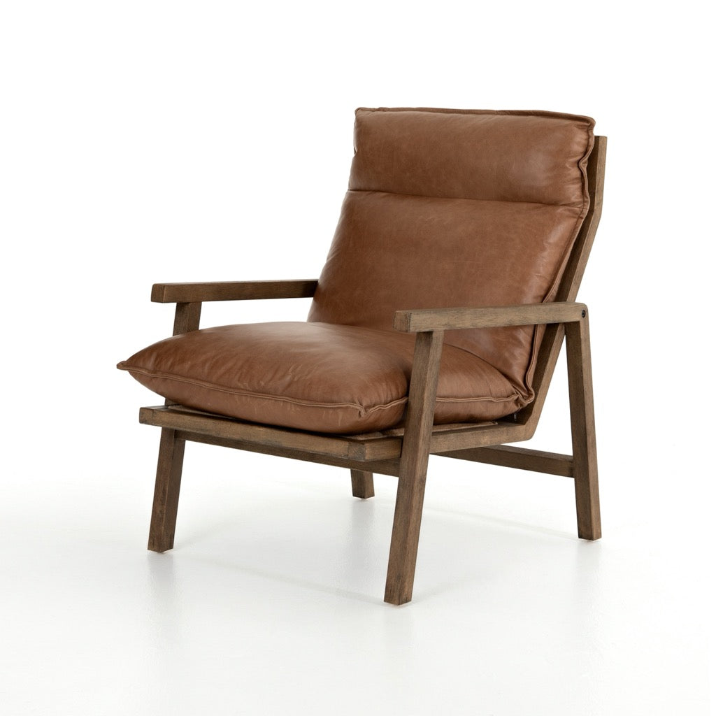 Four Hands Orion Accent Chair Chaps Saddle