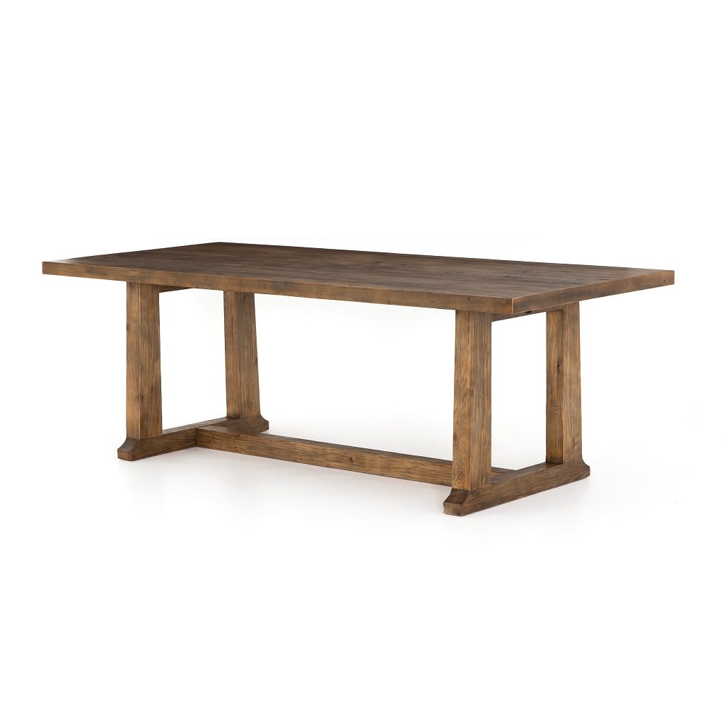 Otto Dining Table Honey Pine Angled View 87" 100391-003