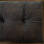 Oxford Bench Tufted Top-Grain Leather Detail