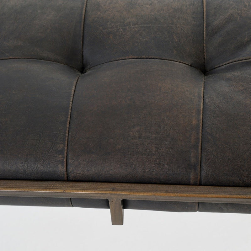 Oxford Bench Tufted Top-Grain Leather