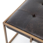 Oxford Square Coffee Table - Tufting Detail in Leather