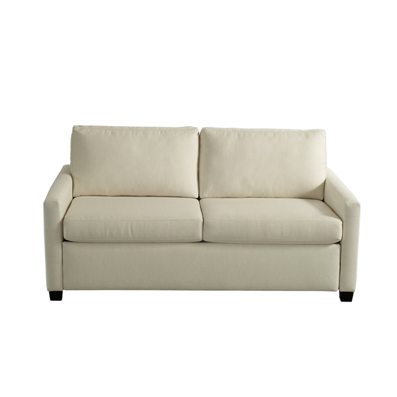 Front View of Palmer Comfort Sleeper Silver Sofa by American Leather - Artesanos