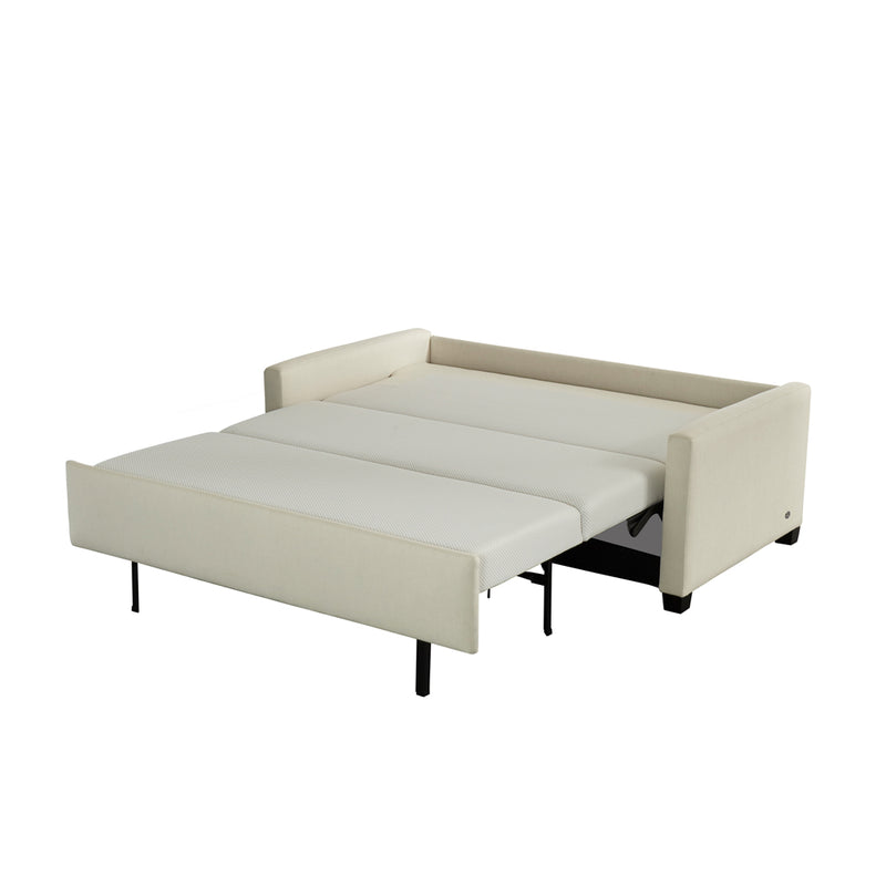 Open view of Palmer Comfort Sleeper Silver Sofa by American Leather - Artesanos