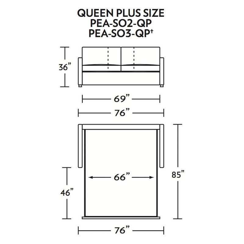 Pearson Queen Plus Size Comfort Sleeper Sofa