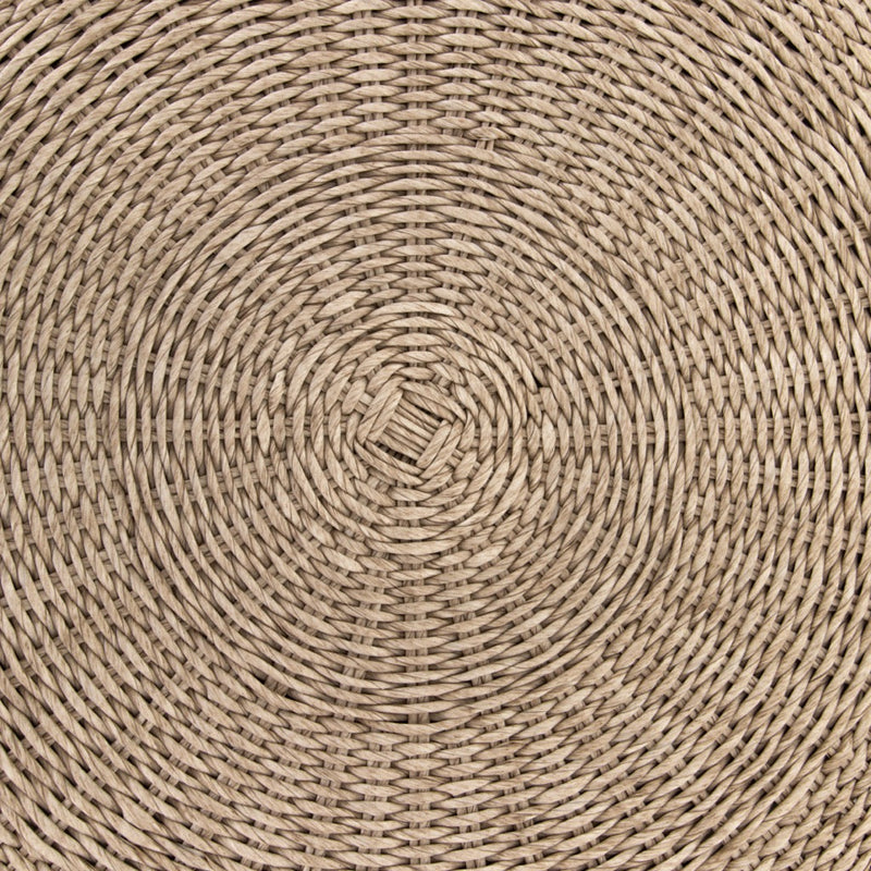 Phoenix Coffee Table Vintage White wicker weaves close up