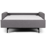 Open front view of Porter Comfort Sleeper Silver Sofa by American Leather