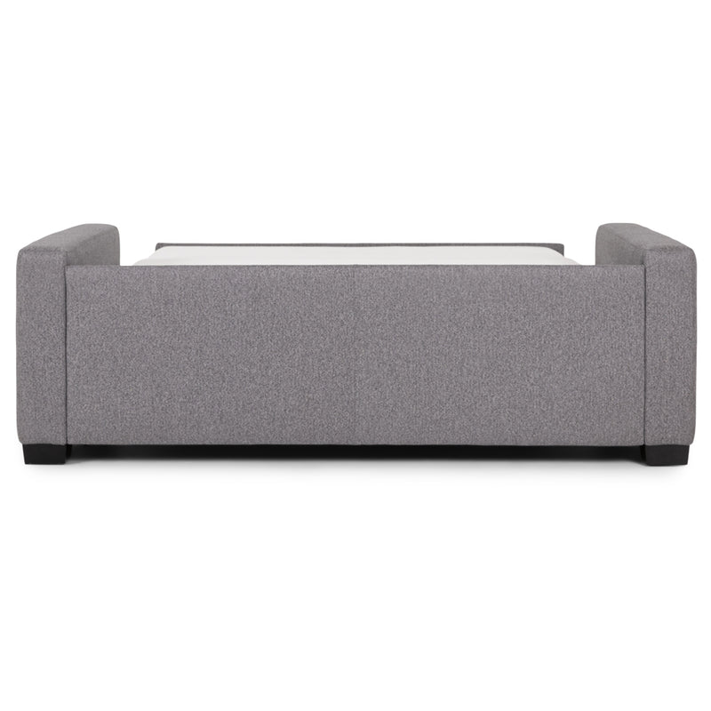 open back view of Porter Comfort Sleeper Silver Sofa by American Leather