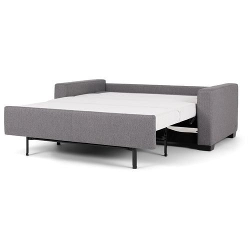 Open View of Porter Comfort Sleeper Silver Sofa by American Leather at Artesanos Design Collection