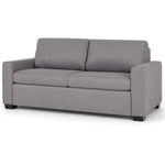 Profile View of Porter Comfort Sleeper Silver Sofa by American Leather
