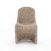 Portia Modern Wicker Dining Chair - Grey Wash Front View