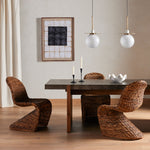 Portia Dining Chair Natural Staged View with Dining Table