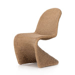 Portia Outdoor Wicker Dining Chair angled view