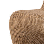 Portia Outdoor Dining Chair close view of left side of seat