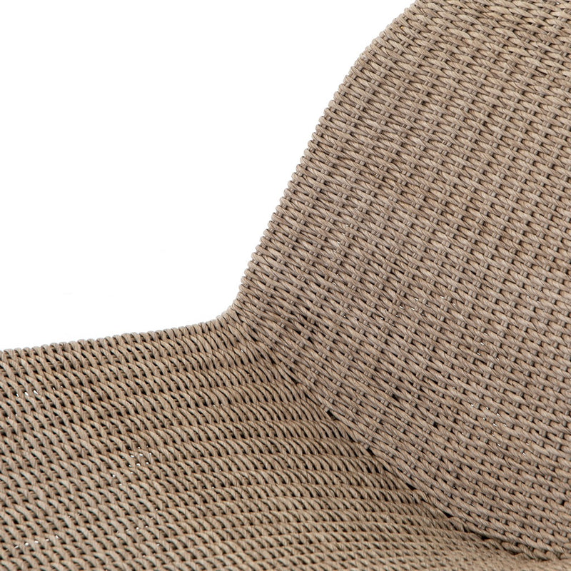 Four Hands Portia Outdoor Occasional Chair view of seat crease