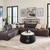 Portofino 4-Piece Sectional - Antique Ebony styled in a room