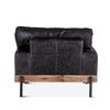 Portofino Leather Armchair Morocco Black back view