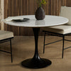 Powell White Marble Dining Table Four Hands Staged Image