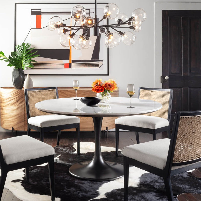 Powell Dining Table White Marble