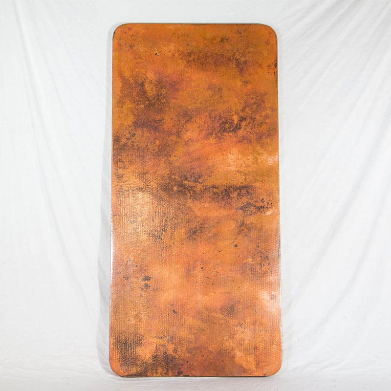 Hammered copper tabletop rectangle