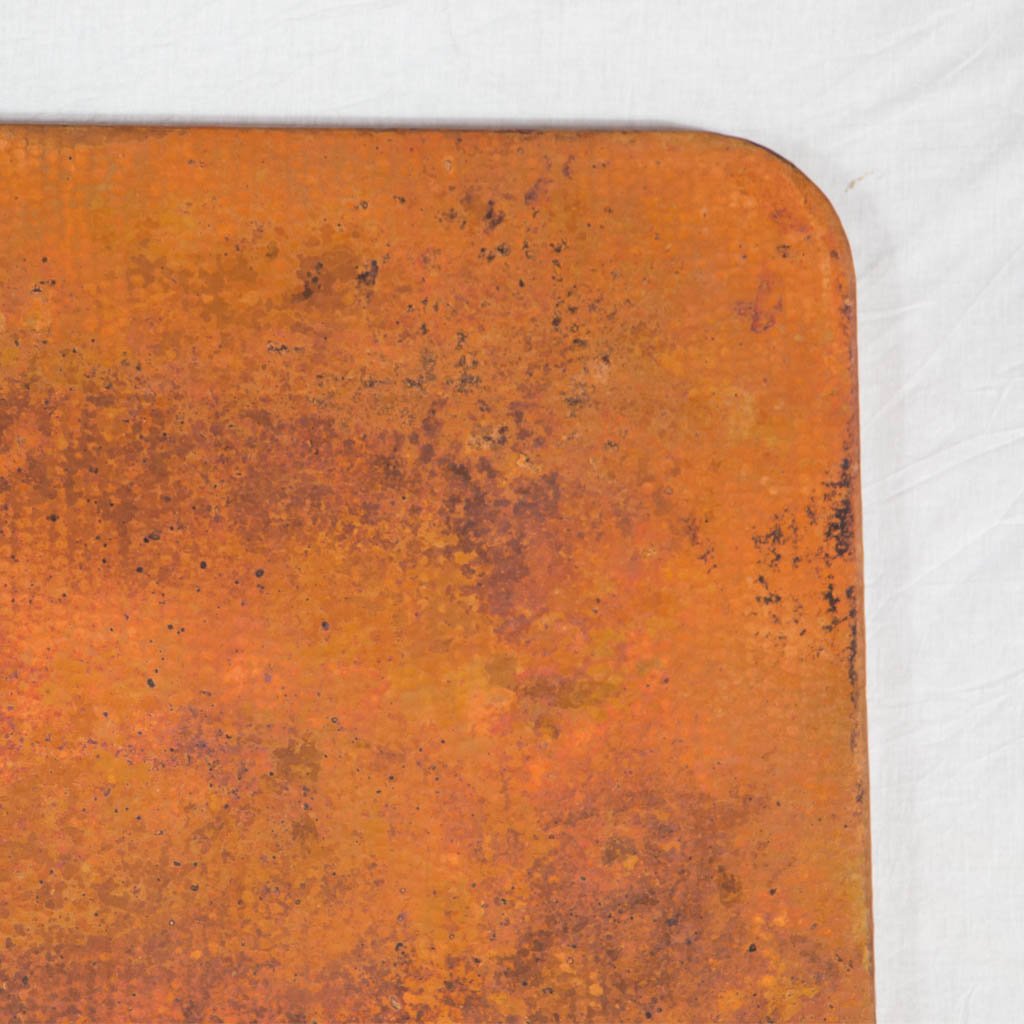 Rectangle Copper Tabletop - Hammered Texture & Natural Finish ...