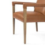 Reuben Dining Chair - Sierra Butterscotch close up side view of arms and seat