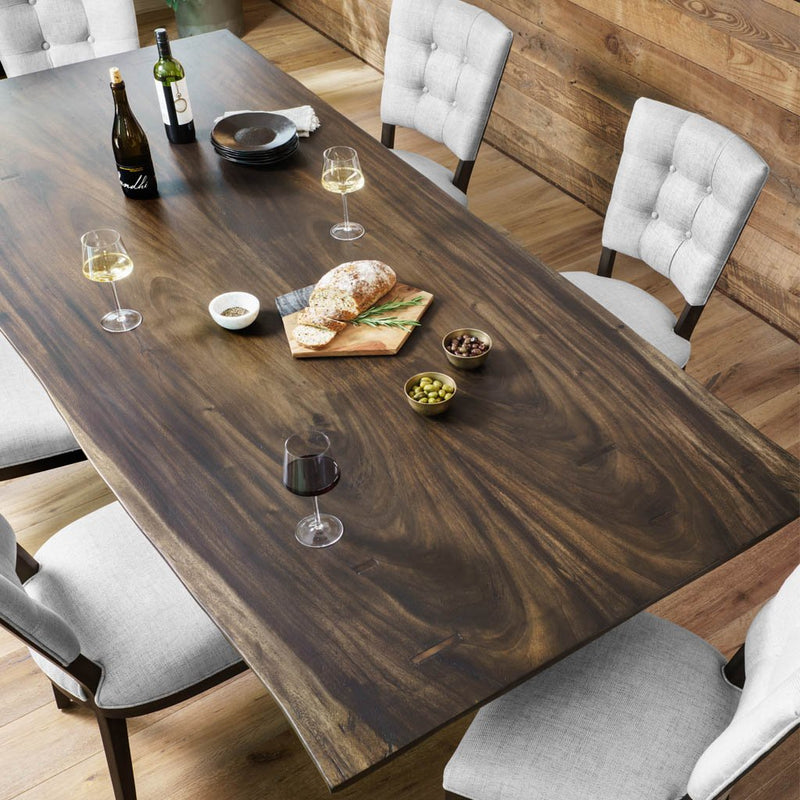 Four Hands Rocky Dining Table - Smoked Saman