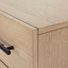 Rosedale 6 Drawer Tall Dresser-Yucca Oak close up view top right corner