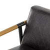 Four Hands Rowen Dining Chair Sonoma Black Top Grain Leather Backrest