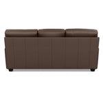 Back view of Savoy Leather Three Seat Sofa