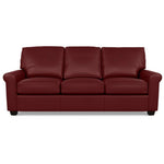 Savoy Leather Sofa by American Leather in Capri Poppy