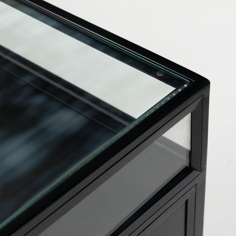 Shadow Box Executive Desk Glass Enclosure Detail