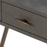 Shagreen Desk Grey Antique Brass Hardware 107640-008
