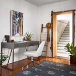 Four Hands Shagreen Desk Grey Staged Image in Home Office Setting