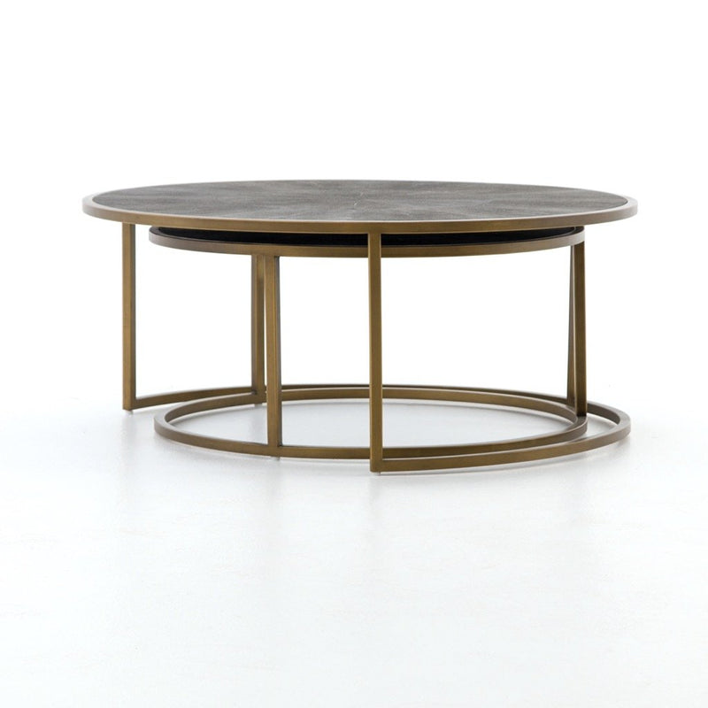 Shagreen Nesting Coffee Table Clean Modern Line Detail