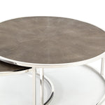 Shagreen Nesting Coffee Table Iron Base View Four Hands