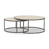 Shagreen Nesting Coffee Table Ivory Side View 107644-003
