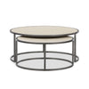 Four Hands Shagreen Nesting Coffee Table Ivory Front View