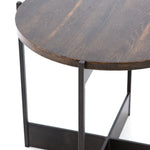 Shannon End Table English Brown Oak close up of top