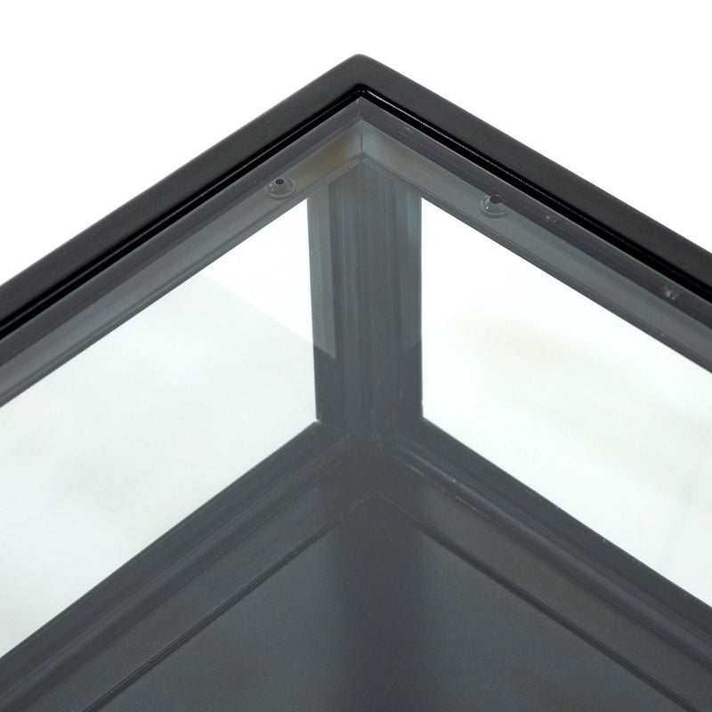 Shadow Box Nightstand Glass Top Corner Detail