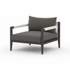 Four Hands Sherwood Outdoor Chair Bronze - Charcoal angled view
