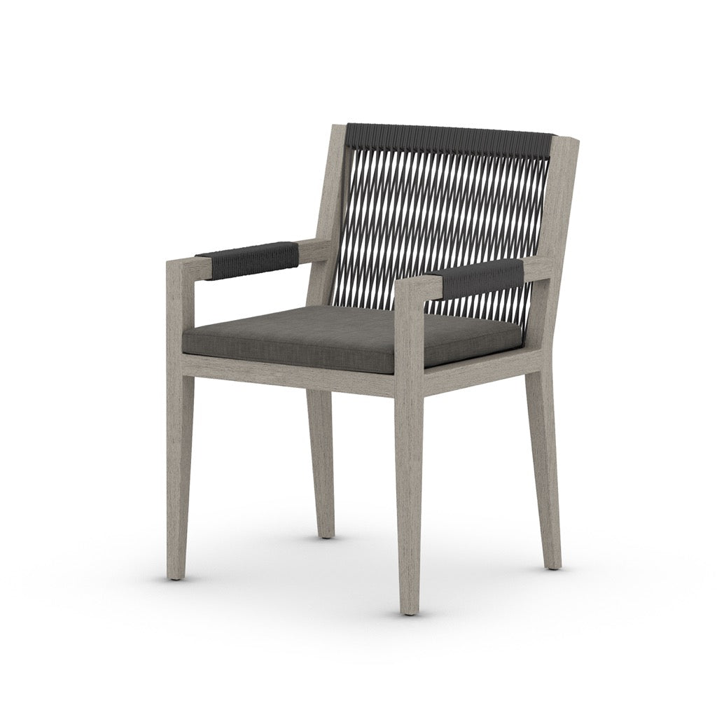 Sherwood Outdoor Dining Armchair angled view