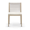 Sherwood Outdoor Dining Chair, Washed Brown - Natural Ivory front view 