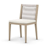 Sherwood Outdoor Dining Chair, Washed Brown Natural Ivory angled view 