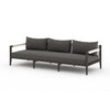 Sherwood Outdoor Sofa, Bronze - Charcoal angled view 