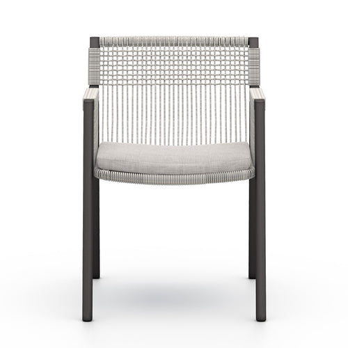 Shuman Outdoor Dining Chair Stone Grey front view