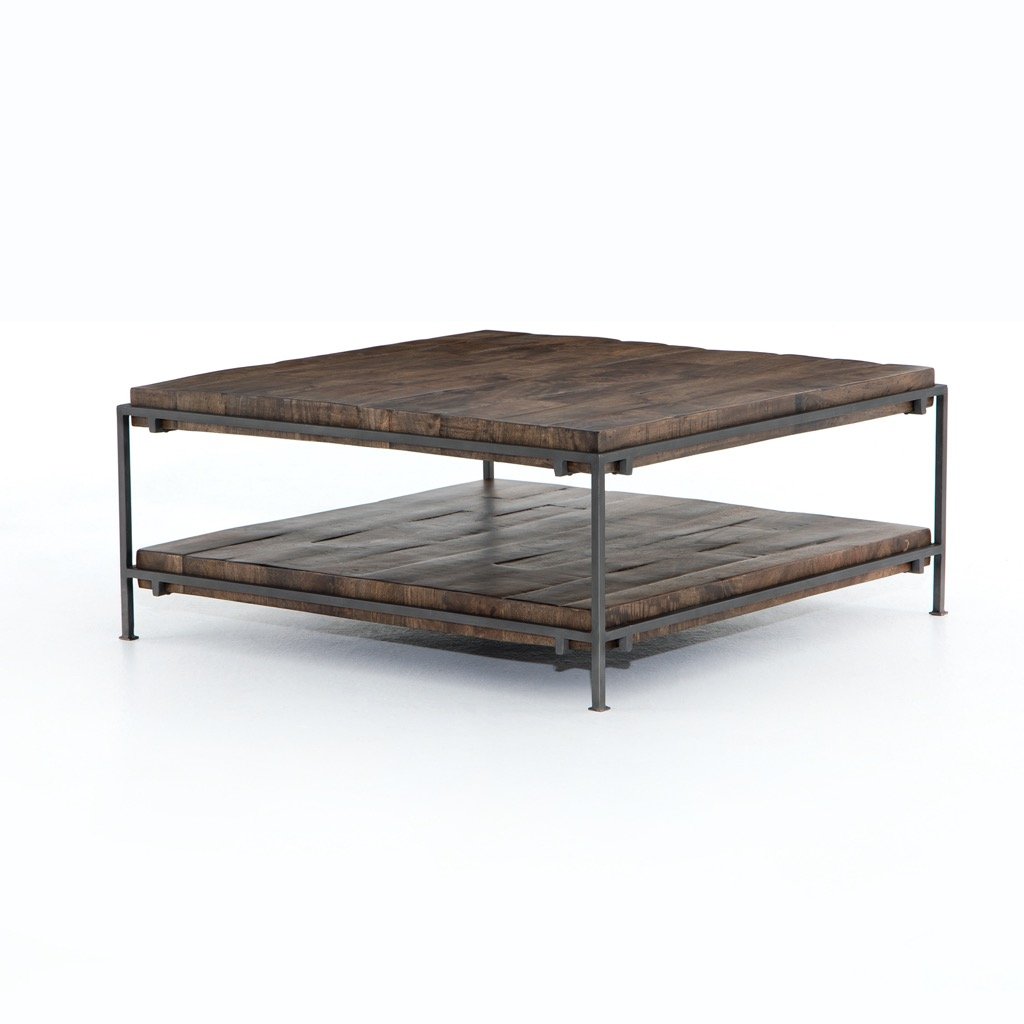 Simien Square Coffee Table Gunmetal Four Hands