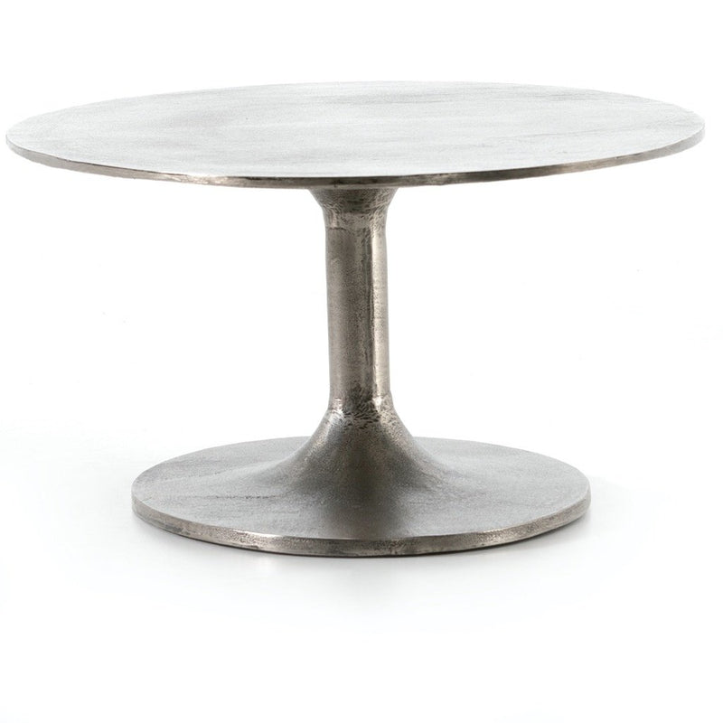 Antique Nickel Simone Rustic Coffee Table