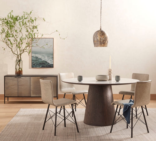 Skye Round Dining Table - As Shown in Dining Space