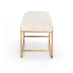 Sled Upholstered Accent Bench - Thames Cream End View