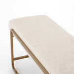 Sled Upholstered Accent Bench - Thames Cream Frame Detail